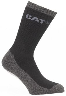 Caterpillar CAT Thermo Katoenen Unisex Volwassen Zwarte Sokken - Kuit - One Size