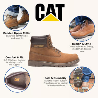 Caterpillar Colorado 2.0 Beige leren wandelschoenen enkel