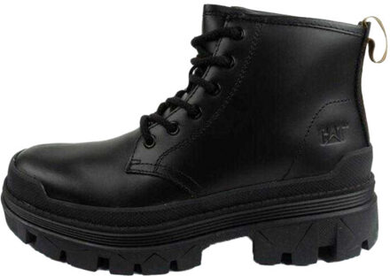 Caterpillar Dames leren hardware enkellaarsjes Zwart - 37