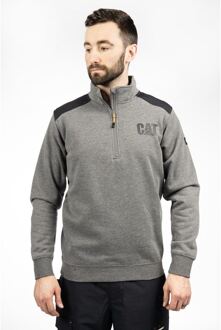 Caterpillar Essential 1/4 Zip Polyester Heren Grijze Sweater Grijs