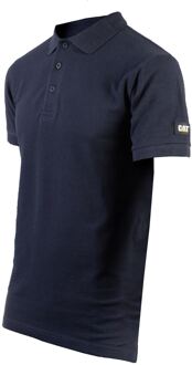 Caterpillar Essentials Katoenen Heren Blauwe Polo Shirt - maat Navy