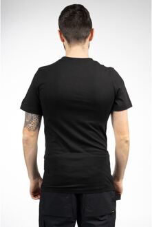 Caterpillar Essentials Korte Mouw Katoenen Heren Zwart - XL