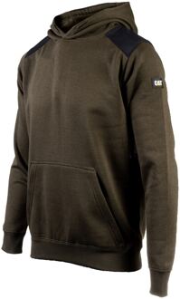 Caterpillar Essentials Polyester Heren Mosgroene Hoodie - XL