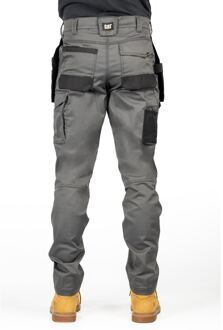 Caterpillar Essentiële Kniezak Stretch Holster Polyester Heren Grijze Buitenspijkerbroek Grijs - 34 inch