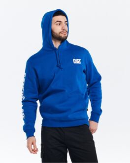 Caterpillar Handelsmerk Banner Katoenen Heren Blauwe Hoodie Sweatshirt - L