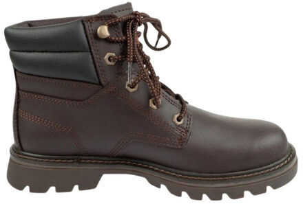 Caterpillar Heren quadrate leren winter enkellaarsjes Bruin - 45,5
