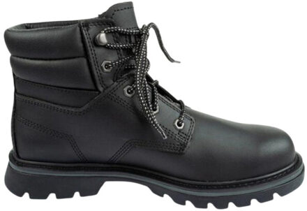 Caterpillar Heren quadrate leren winter enkellaarsjes Zwart - 45,5
