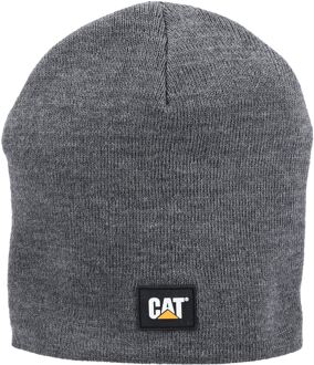 Caterpillar Logo Gebreide Unisex Volwassenen Grijze Muts - maat Grijs
