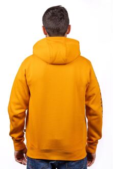 Caterpillar Merkbanner Katoenen Gele Hoodie voor Mannen - maat L Geel