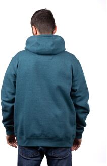 Caterpillar Merkenbanner Katoenen Mannen Blauw Hoodie Sweatshirt - XL