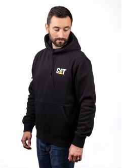 Caterpillar Merkenbanner Katoenen Zwarte Hoodie voor Mannen - XL