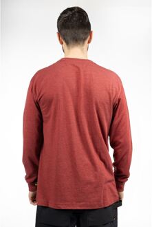 Caterpillar Merkenbanner Lange Mouwen Katoenen Heren Rode T-Shirt - maat XL Rood