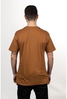 Caterpillar Merkenlogo Katoenen Heren Bronze T-Shirt Brons - L