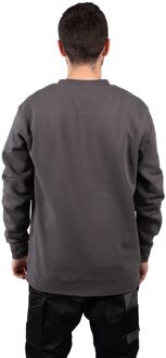 Caterpillar Midweight Crewneck Katoenen Heren Grijze Sweatshirt Grijs - L