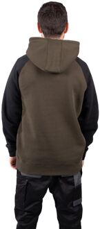 Caterpillar Raglan Katoenen Heren Mos Groen Hoodie Sweatshirt - L