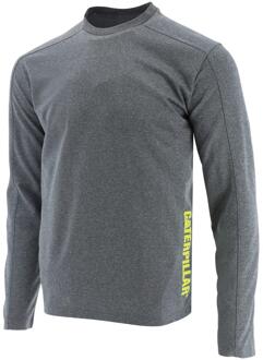 Caterpillar Uniseks Coolmax T-shirt met lange mouwen voor volwassenen, verwarmd (Eclips Grijs) - maat Lichtgrijs