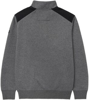 Caterpillar Unisex Sweatshirt met kwart rits voor volwassenen (Donkere Heide Grijs) - maat S Donkergrijs