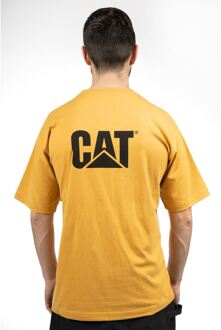 Caterpillar W05324 Merkkatoen Gele T-Shirt voor Mannen Geel - L