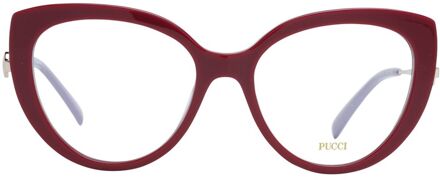 Cateye Bril Met Parels - maat Donkerrood