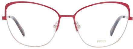 Cateye Oogglazen Rode Metaalrand - maat Rood