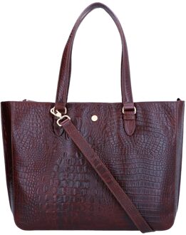 Cathy shopper/laptoptas 15.6 inch brown croco