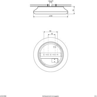 Catino LED sensor plafondlamp, 25 cm wit
