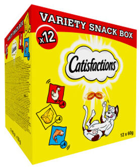 Catisfactions Megabox kattensnoep 24 x 60 g