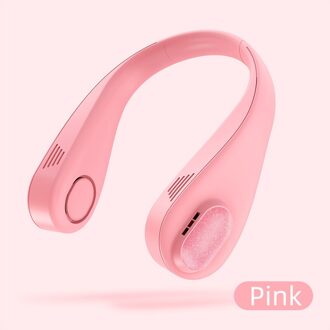 Catlion Mini Bladeless Fan Hals Fan 3000Mah Usb Oplaadbare Fan Mute Sport Fans Voor Thuis Outdoor Ventilador Portatil Abanicos Roze