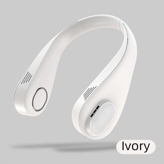 Catlion Mini Bladeless Fan Hals Fan 3000Mah Usb Oplaadbare Fan Mute Sport Fans Voor Thuis Outdoor Ventilador Portatil Abanicos wit