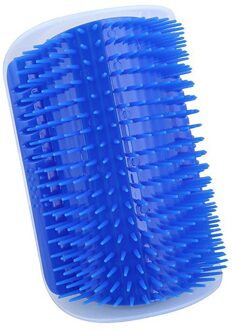 Catnip Hoek Gezicht Kietelen Massage Borstel Kam Kat Krasraad Scratchers Krabpaal Kat Grooming Supplies Pet Producten blauw