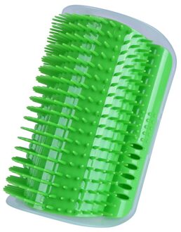 Catnip Hoek Gezicht Kietelen Massage Borstel Kam Kat Krasraad Scratchers Krabpaal Kat Grooming Supplies Pet Producten groen