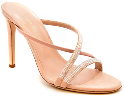 Catrin Sandalen met Crystals Bandjes Perzik