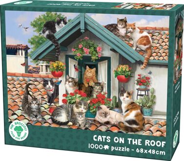Cats on the Roof Puzzel (1000 stukjes)