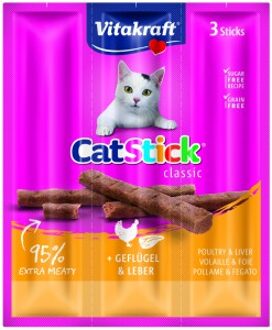 Catstick Mini - Gevogelte/Lever - Kattensnack - 3 sticks