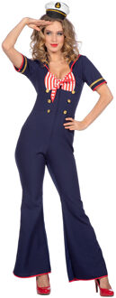 Catsuit Matroos Luxe Dames Blauw
