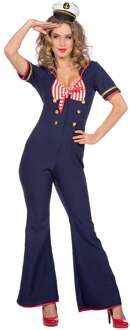 Catsuit Matroos Luxe Dames Blauw