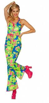 Catsuit seventies neon Maat 46