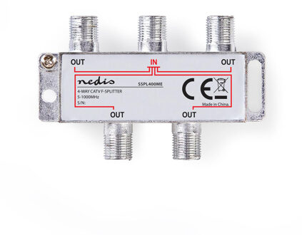CATV-Splitter - SSPL400ME - Zilver Zilverkleurig