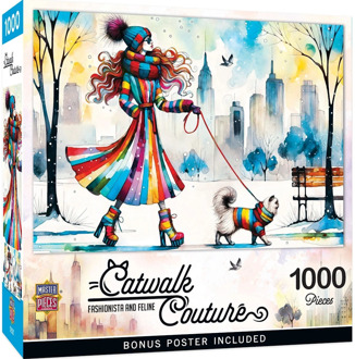 Catwalk Couture - Fashionista and Feline Puzzel (1000 stukjes)