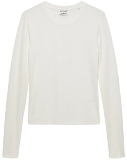 Catwalk Junkie 2402040600 rib long sleeve - maat 38 Wit