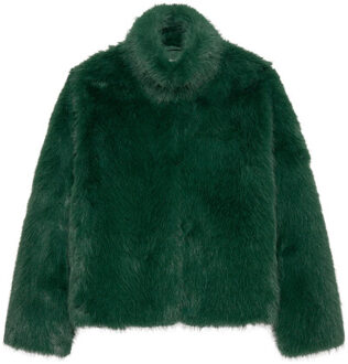 Catwalk Junkie 250226 fur jacket - maat 34 Groen