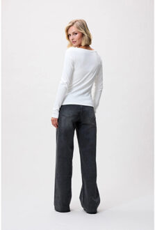 Catwalk Junkie 2504020406 boatneck rib long sleeve - maat 42 Wit