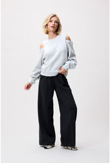 Catwalk Junkie 2504020608 strass sweater with cut out Grijs - 40