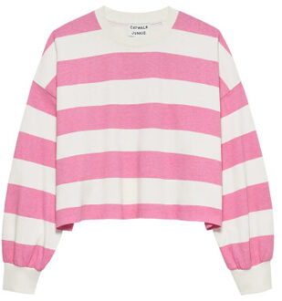 Catwalk Junkie 2601020404 oversized striped long sleeve Roze - 34