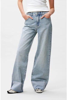 Catwalk Junkie 2601023202 loose fit jeans with fold Blauw - 32