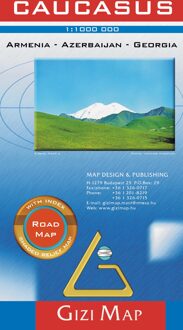 Caucasus Road Map Armenia Azerbaijan Georgia