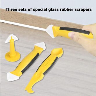 Caulking Tool Kit, Geel Siliconenkit Afwerking En Vervangen Removal Tool Met Een Kalefateren Nozzle Remover Spreader Spatel Cement