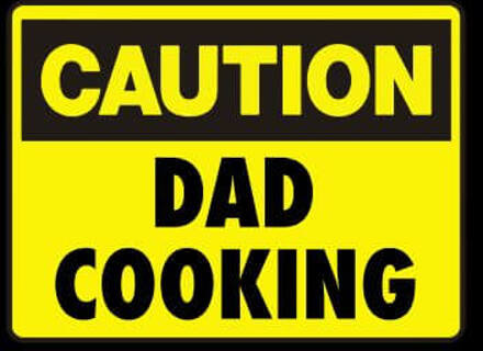 Caution Dad Cooking - Black Womens T-Shirt - 3XL