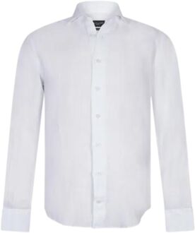 Cavallaro Firento lange mouw overhemden Wit - 44 (XL)