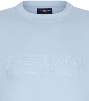Cavallaro Napoli Cavallaro Beciano Sweater Logo Lichtblauw - M,S,XXL